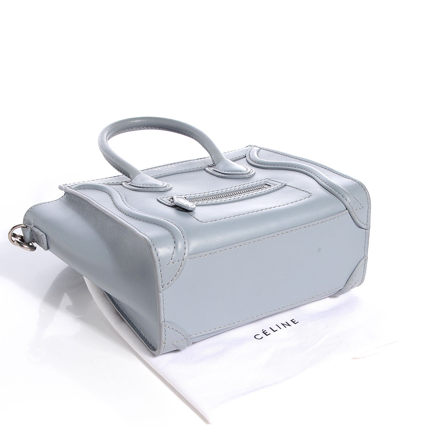 Celine Smooth Calfskin Nano Luggage Glacier 5 of 11