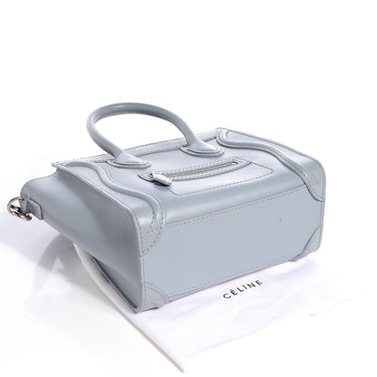 Celine Smooth Calfskin Nano Luggage Glacier 5 of 11