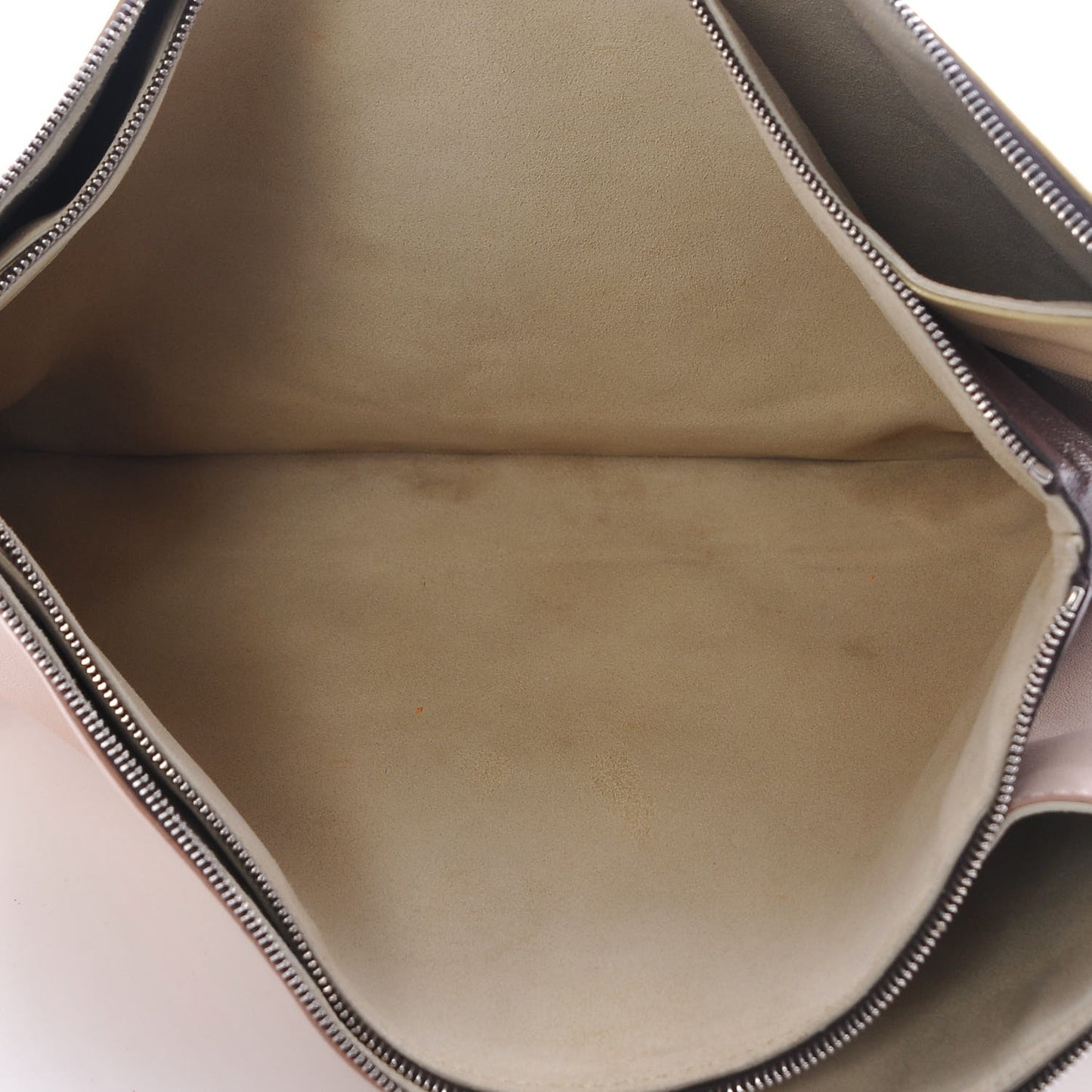 Lambskin Soft Trio Zipped Bag Vanilla