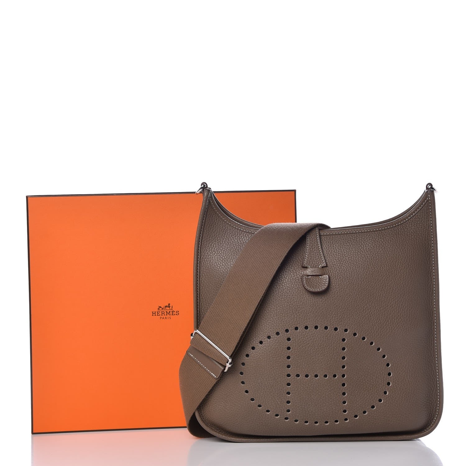 Hermes Taurillon Clemence Evelyne III PM Etoupe 8 of 8