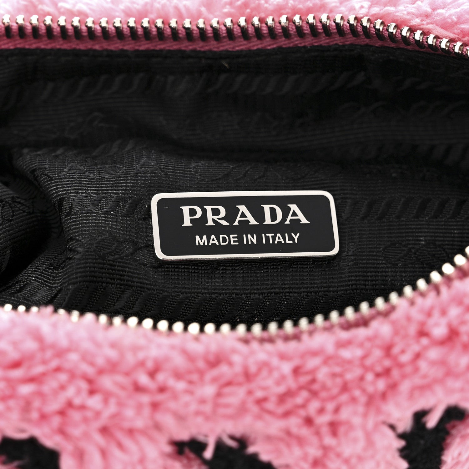 Prada Terry Cloth Mini Re-Edition 2000 Bag Petalo Black 6 of 11