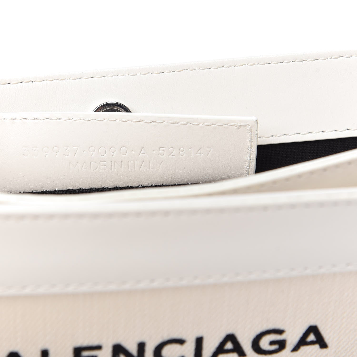 Balenciaga Cotton Canvas Pochette Crossbody Bag White 9 of 10