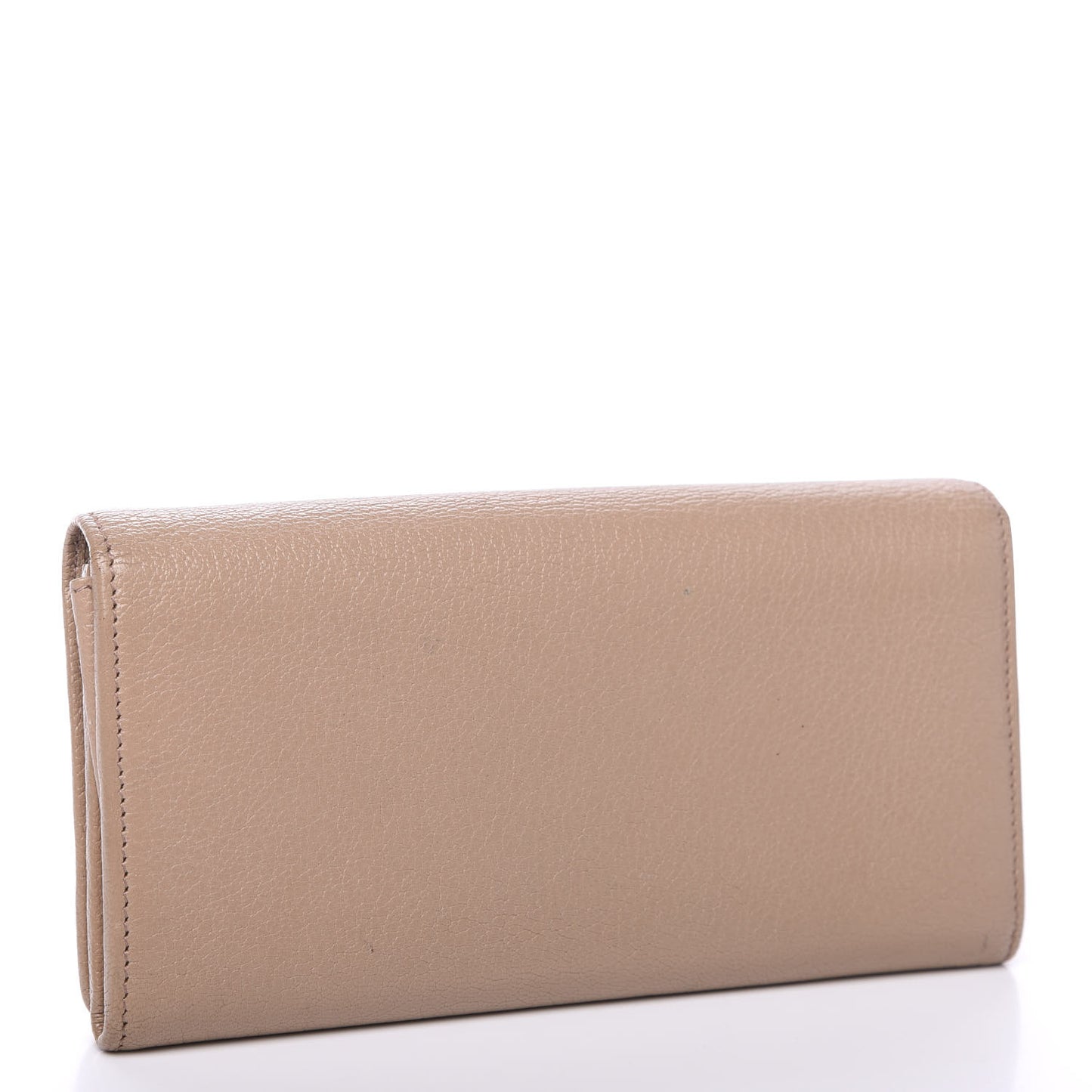 Chevre Gold Metallic Edge Hardware Money Wallet Rose de Sables