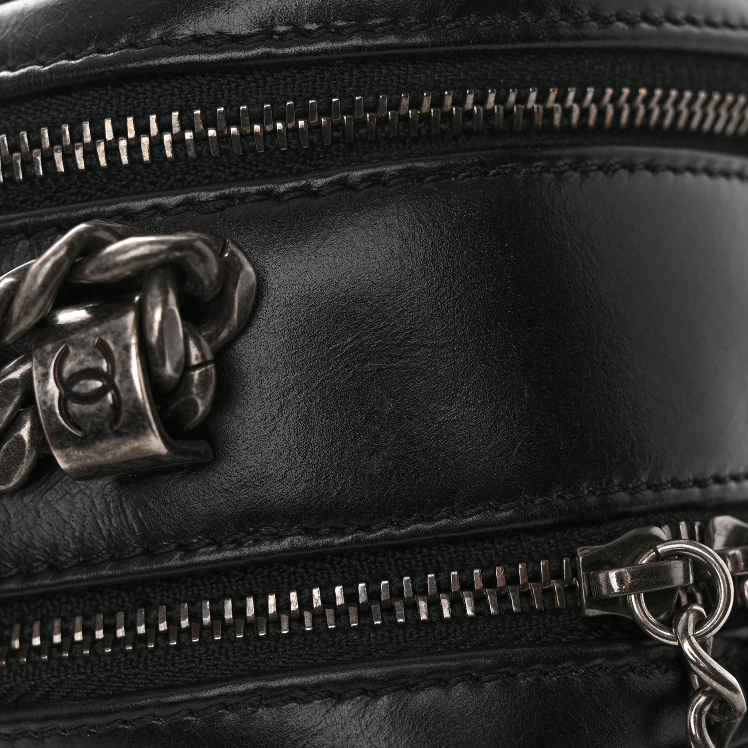 Chanel Glazed Calfskin Small Coco Boy Camera Case Black 13 of 13