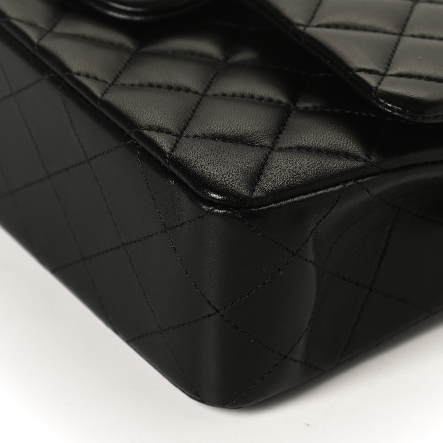 Chanel Lambskin Quilted Small Double Flap Black 11 of 14