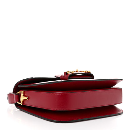 Gucci GG Supreme Monogram Azalea Calfskin Horsebit 1955 Shoulder Bag Beige Ebony New Cherry Red 4 of 11
