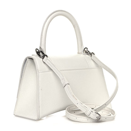 Balenciaga Grained Calfskin Small Hourglass Top Handle Bag White 3 of 13