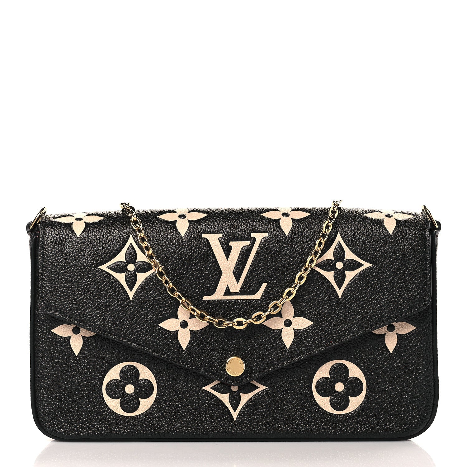 Louis Vuitton Empreinte Monogram Giant Felicie Pochette Black Beige 3 of 9