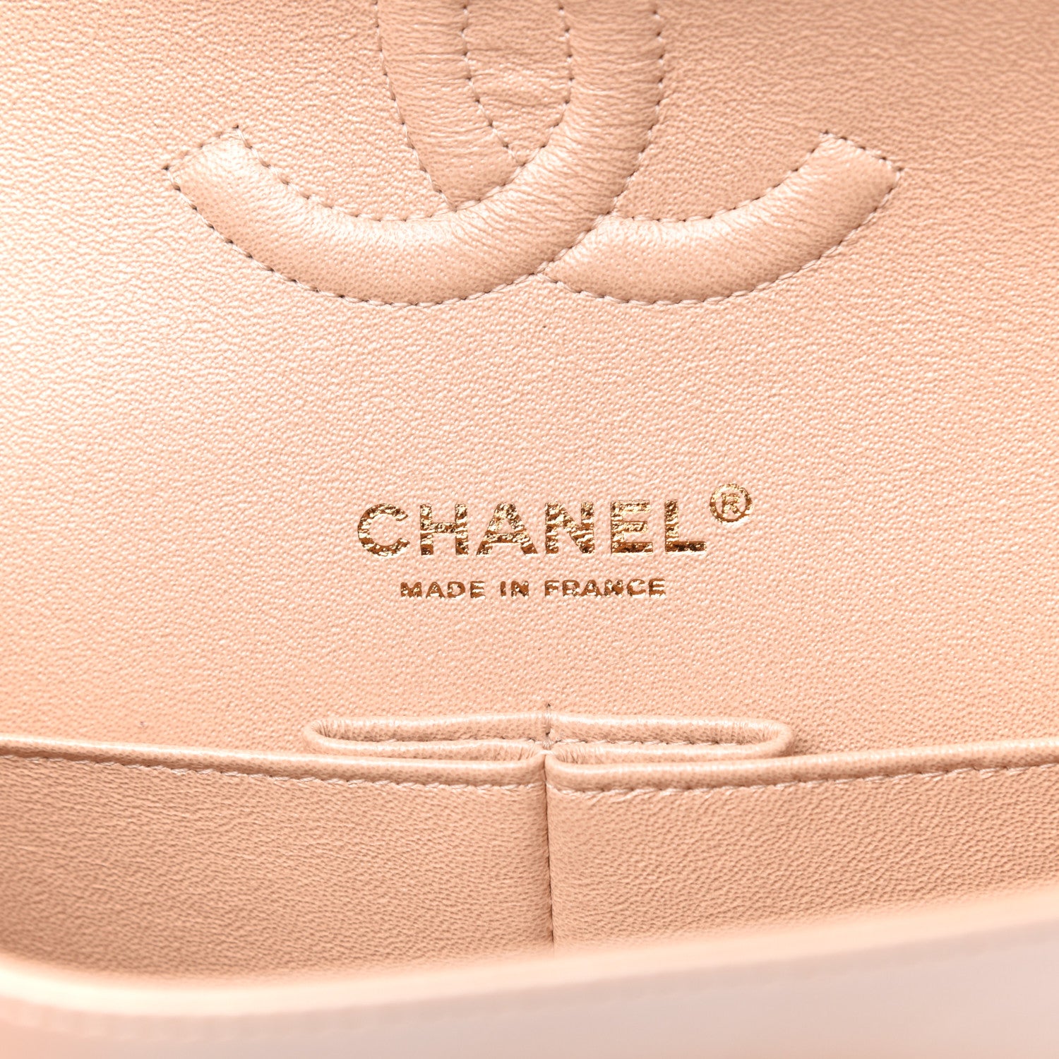 Chanel Iridescent Calfskin Quilted Medium Double Flap Beige 7 of 12