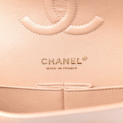Chanel Iridescent Calfskin Quilted Medium Double Flap Beige 7 of 12