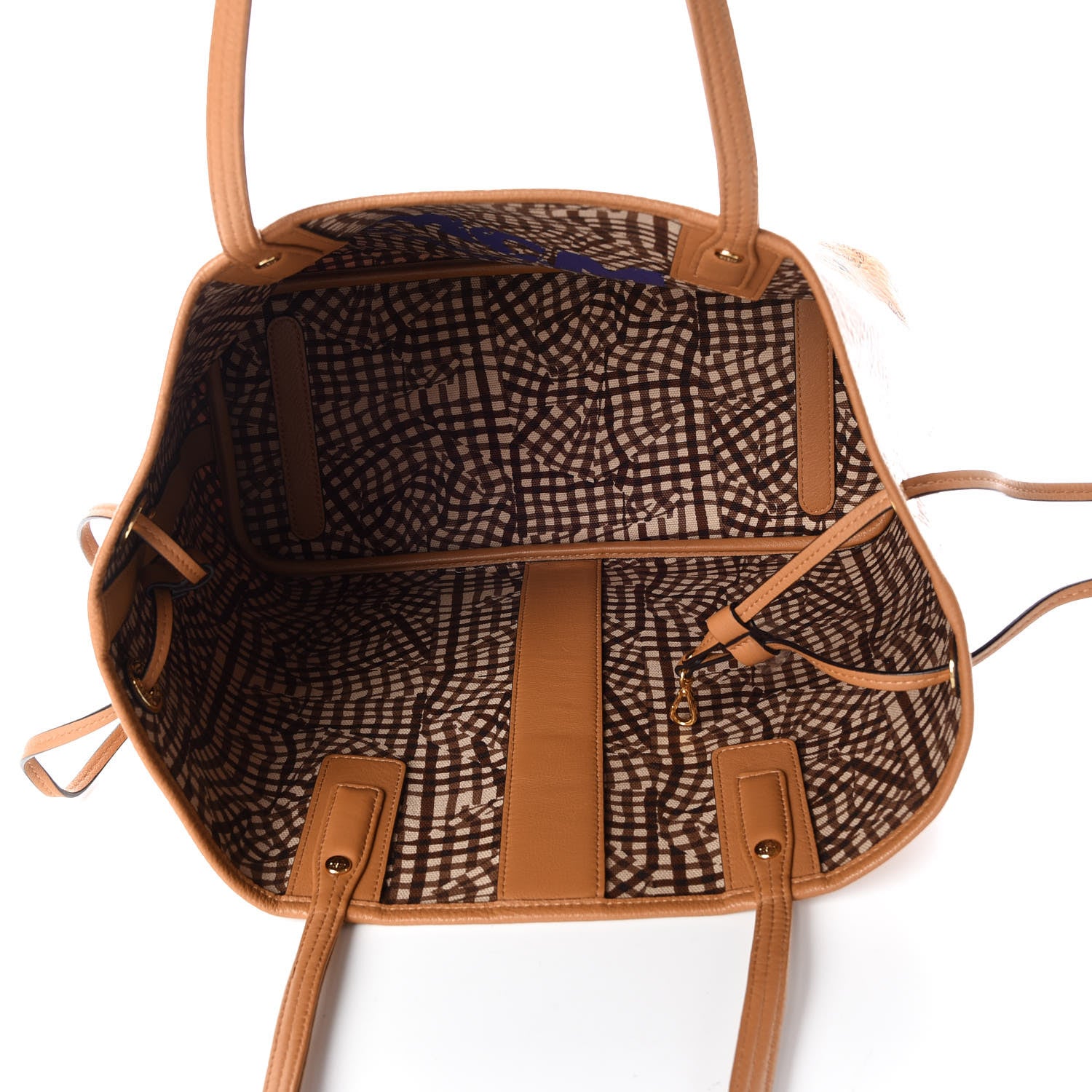 MCM Visetos Medium Liz Reversible Shopper Tote Cognac 15 of 17