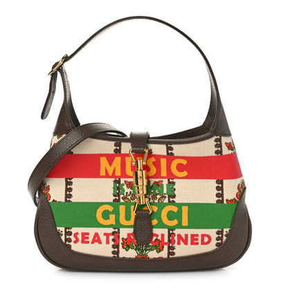 Gucci Canvas Calfskin 100 Centennial Music Small Jackie 1961 Hobo Multicolor 1 of 8