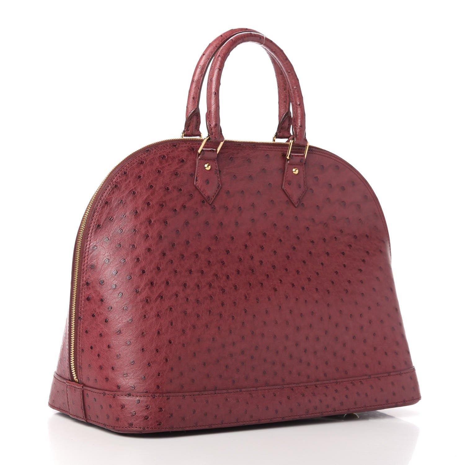 Louis Vuitton Ostrich Alma GM Prune 3 of 9