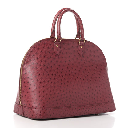 Louis Vuitton Ostrich Alma GM Prune 3 of 9
