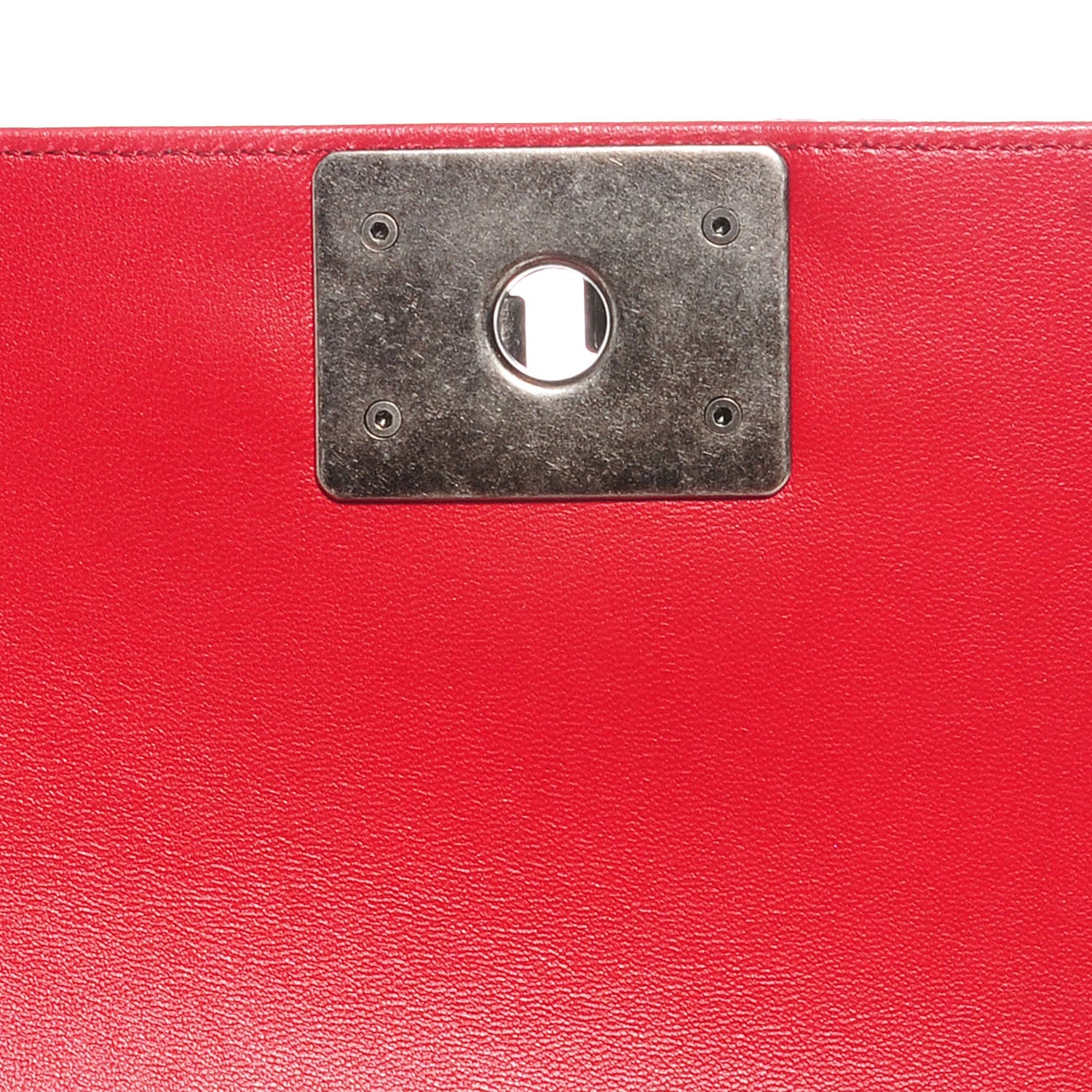 Chanel Lambskin Stitched Medium Boy Flap Red 11 of 11