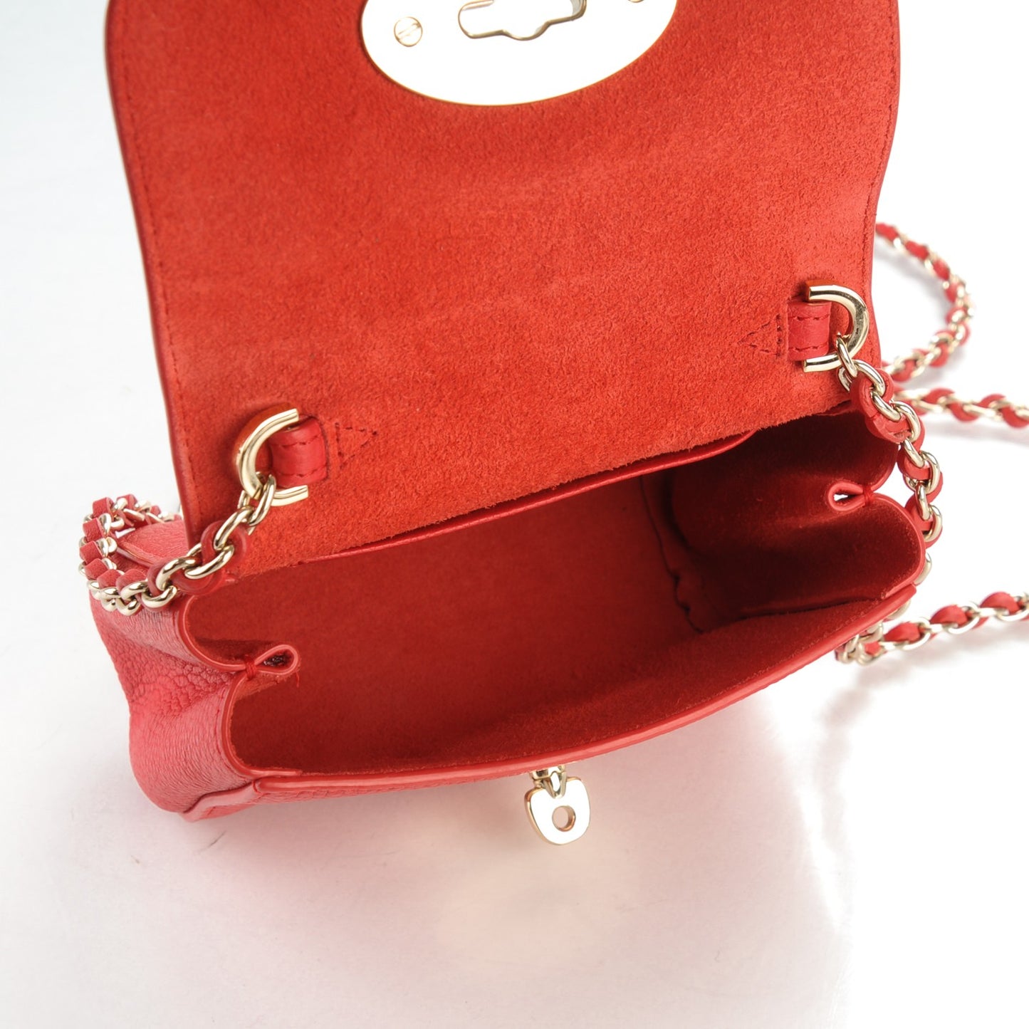 Classic Grain Calfskin Mini Lily Hibiscus