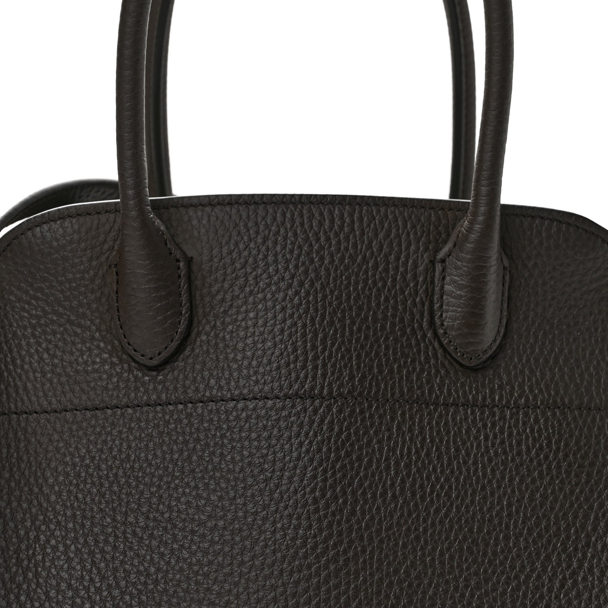 The Row Grained Calfskin Soft Margaux 10 Bag Deep Brown 7 of 10