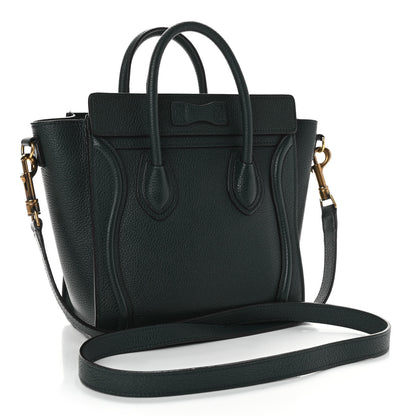 Celine Drummed Calfskin Nano Luggage Amazone 2 of 15