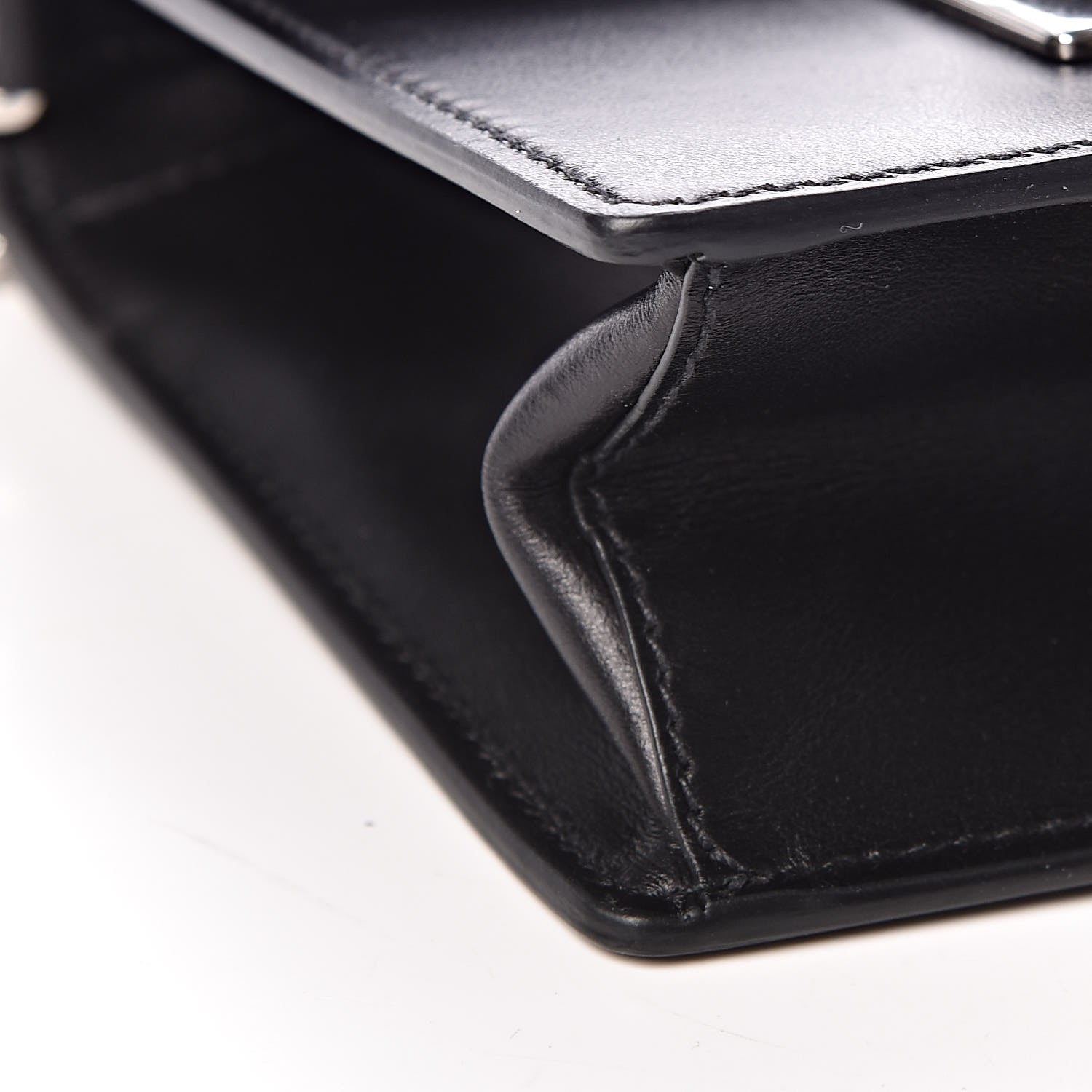Prada City Calf Crystal Embellished Ribbon Bag Black 7 of 8