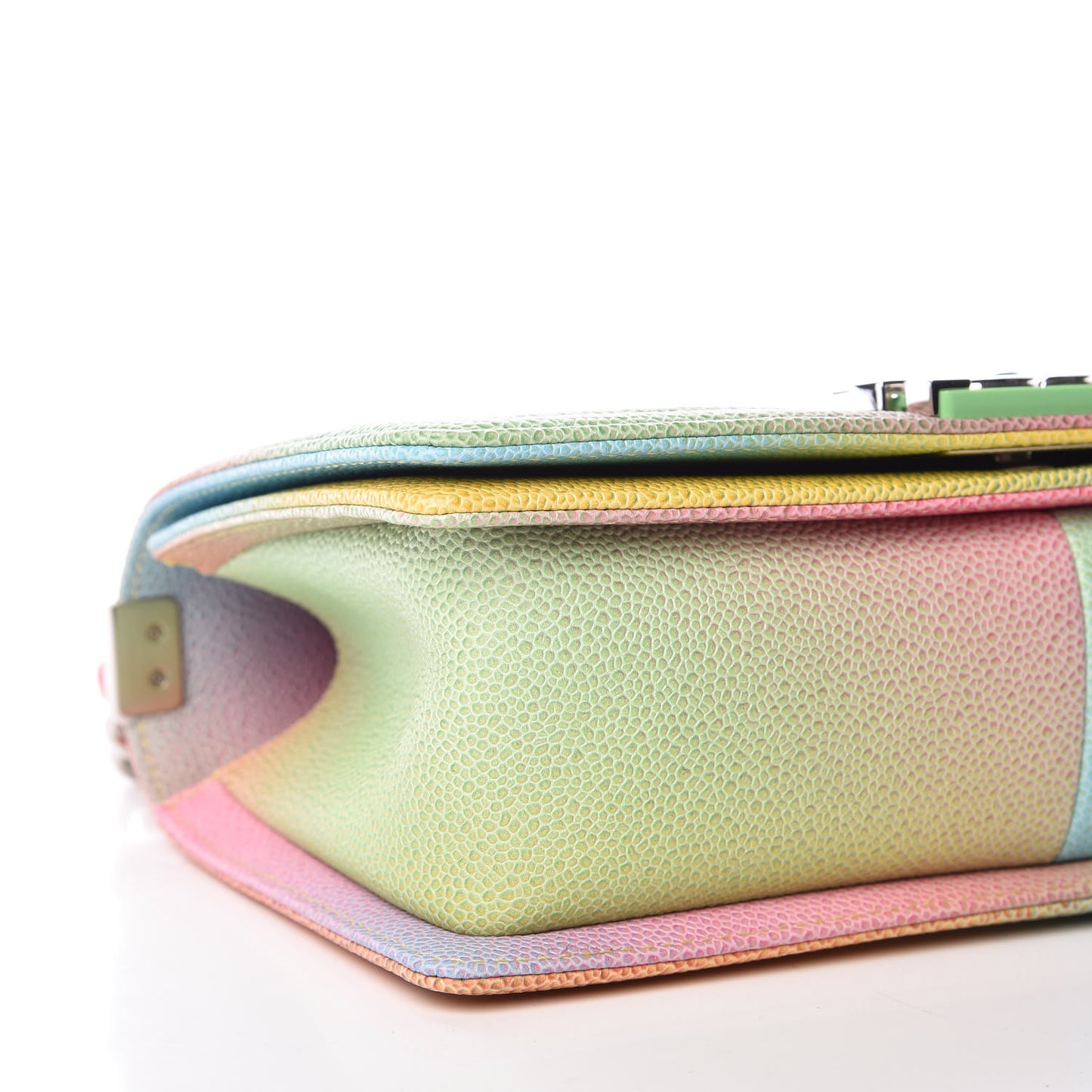 Caviar Quilted Medium Cuba Rainbow Boy Flap Multicolor