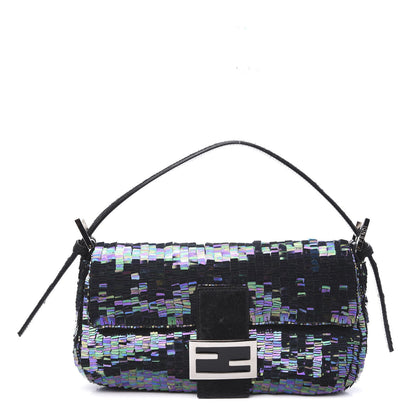 Fendi Sequin Paillettes Calf Hair Baguette Multicolor 1 of 9