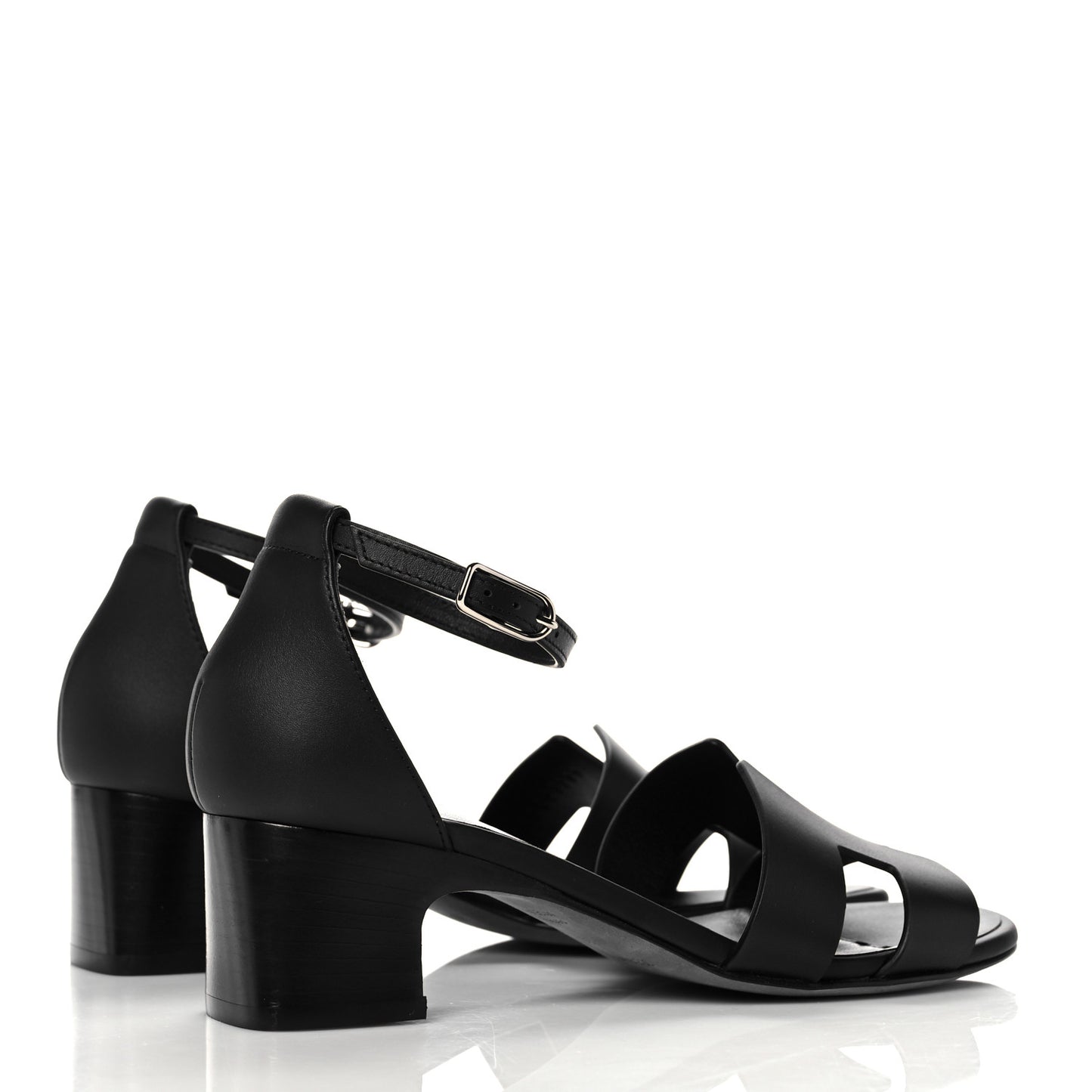 Calfskin Encens 50 Sandals 36 Black