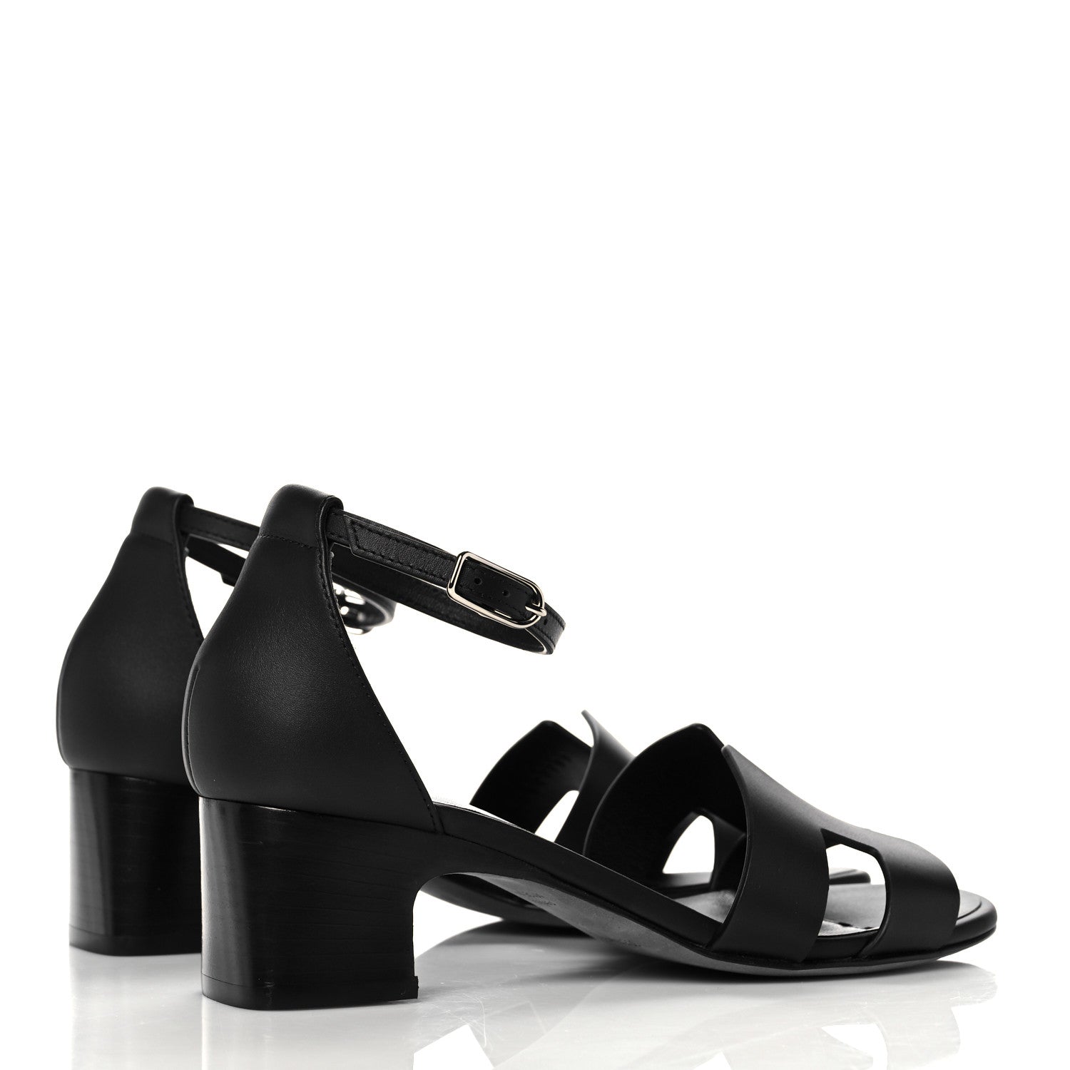 Hermes Calfskin Encens 50 Sandals 36 Black 4 of 9