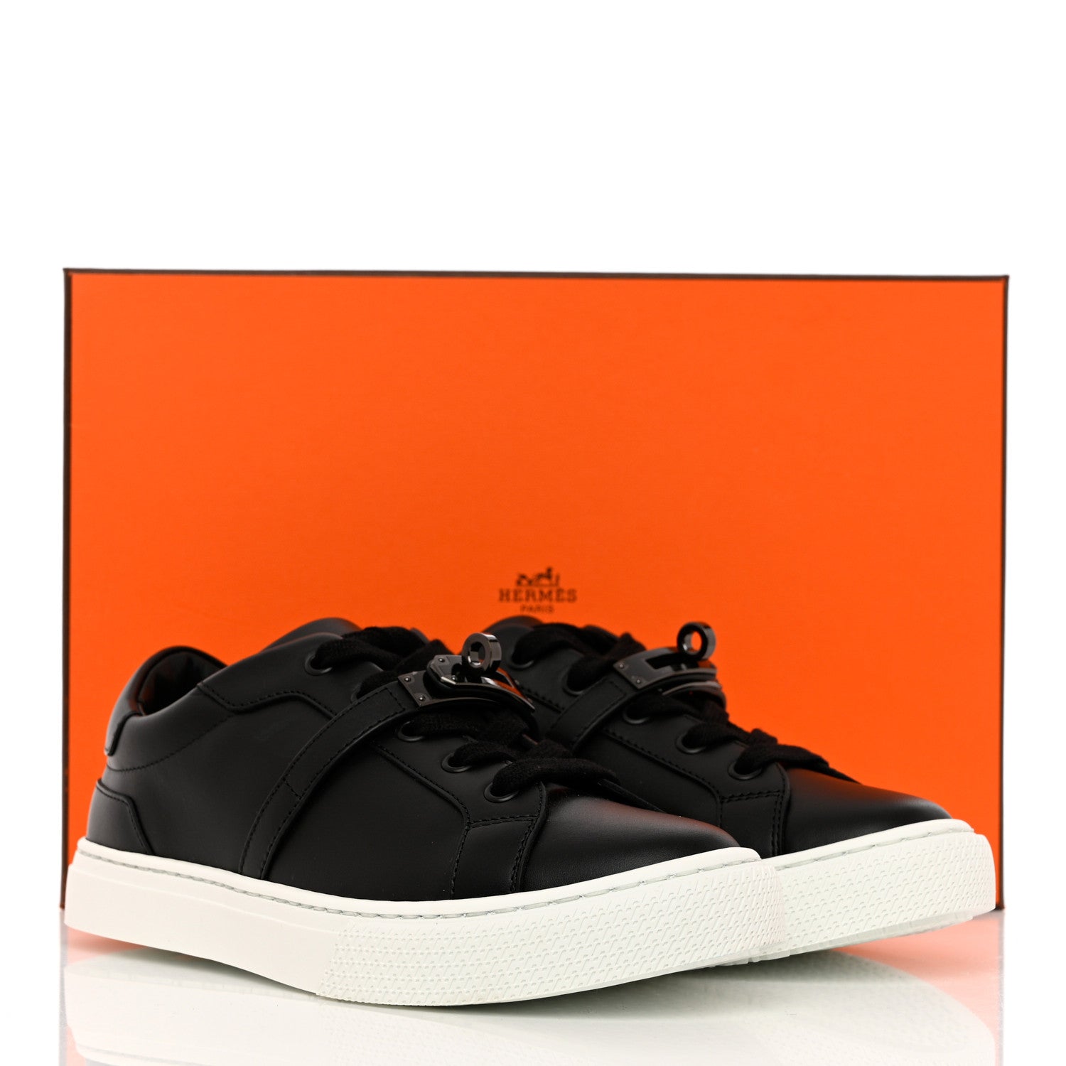 Hermes Calfskin Day Sneakers 36.5 Black 8 of 8