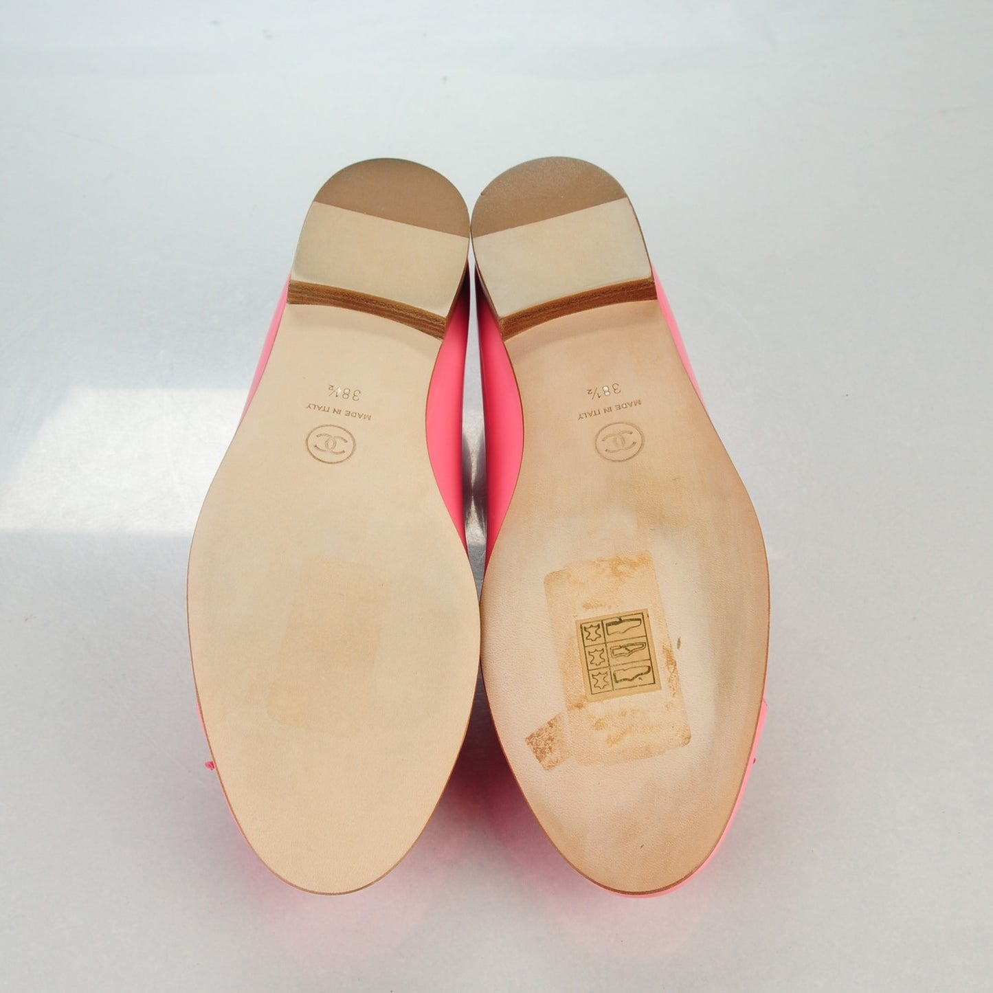 Patent CC Cap Toe Ballerina Flats 38.5 Pink