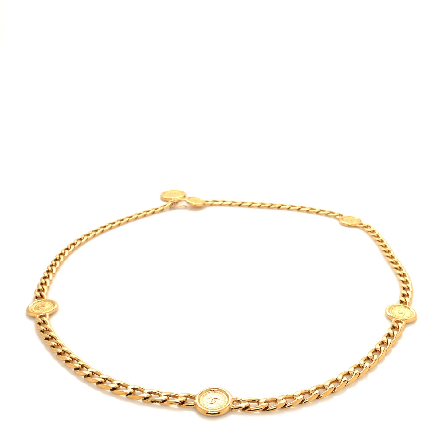 CC Medallion Chain Belt Gold