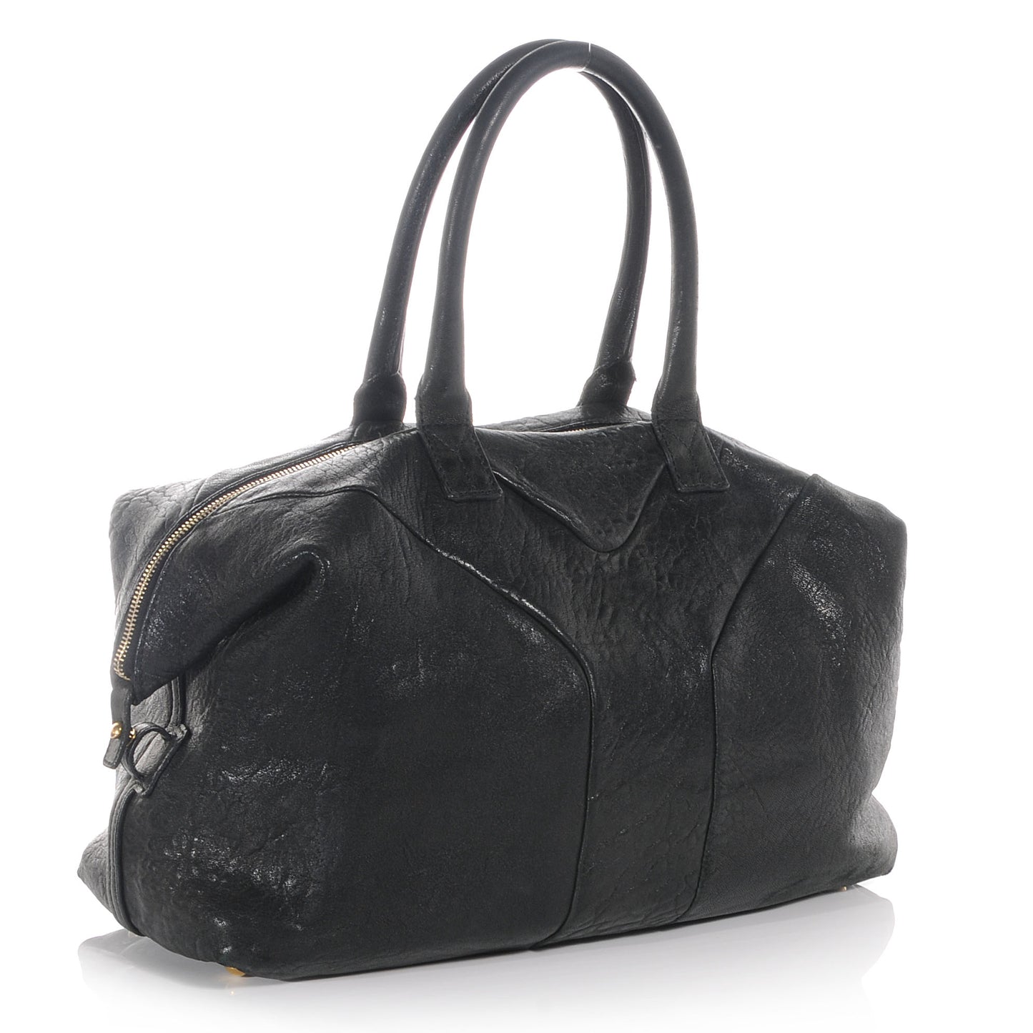 Coated Lambskin Easy Sac Black