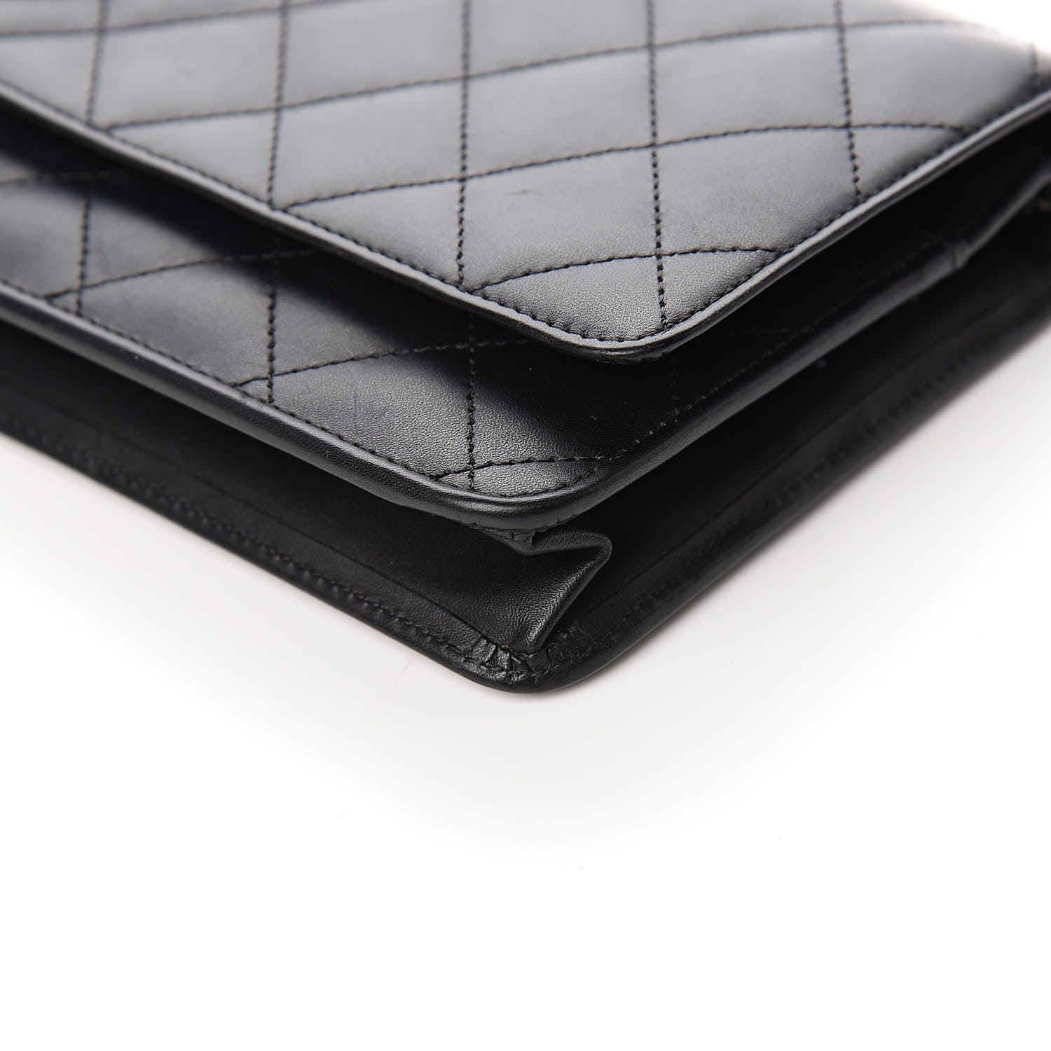 Chanel Calfskin Quilted Cambon Wallet On Chain WOC Black 13 of 15