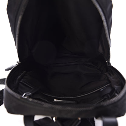 Prada Tessuto Nylon Saffiano Rabbit Fur Travel Backpack Black 6 of 10