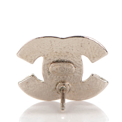 Chanel Crystal CC Earrings Silver 4 of 6