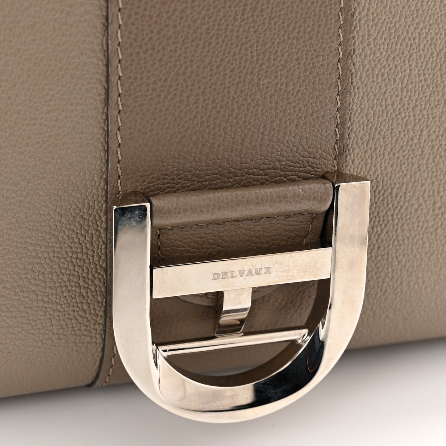 Grained Calfskin Mini Brillant Satchel Camaieux Tourterelle
