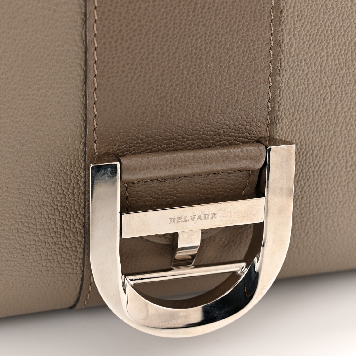 Delvaux Grained Calfskin Mini Brillant Satchel Camaieux Tourterelle 8 of 12