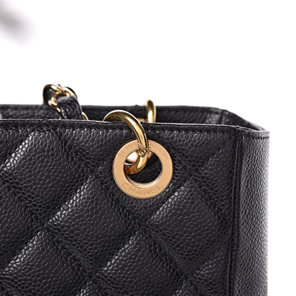 Chanel Caviar Quilted Petit Shopping Tote PST Black 9 of 12