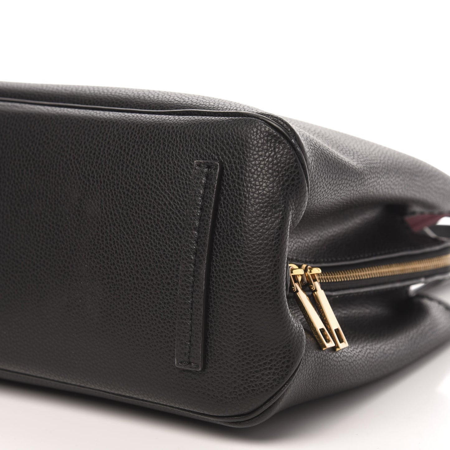 Pebbled Calfskin Editor Shopping Tote Black