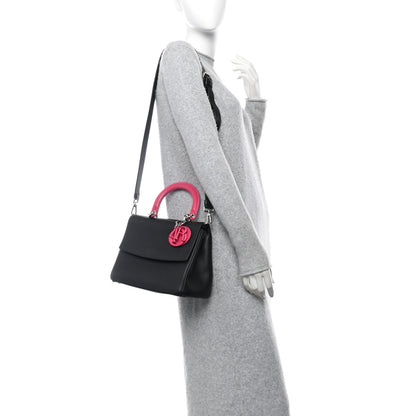 Christian Dior Smooth Calfskin Small Bi-Color Be Dior Flap Black Pink 2 of 10