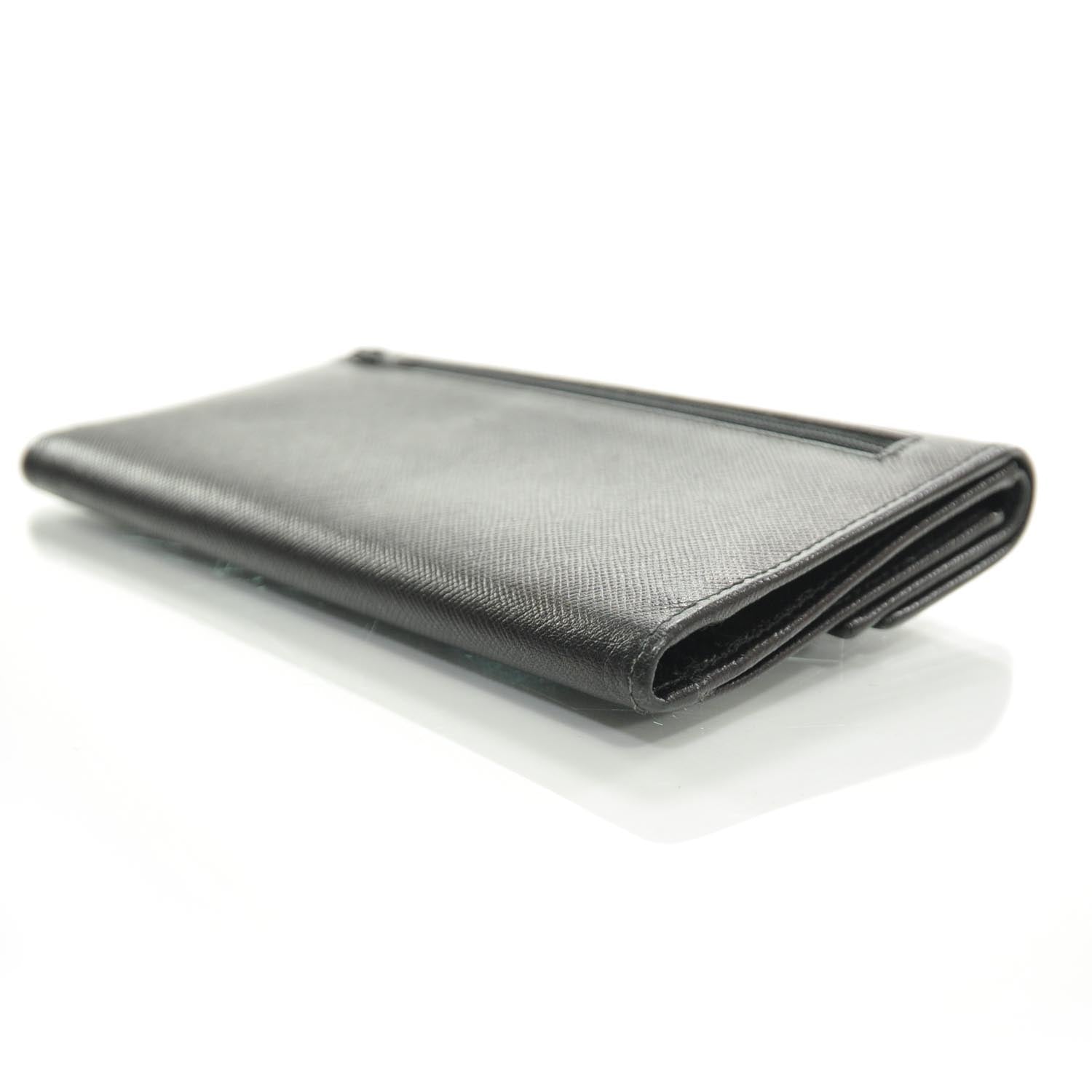 Prada Saffiano Continental Wallet Nero Black 5 of 8
