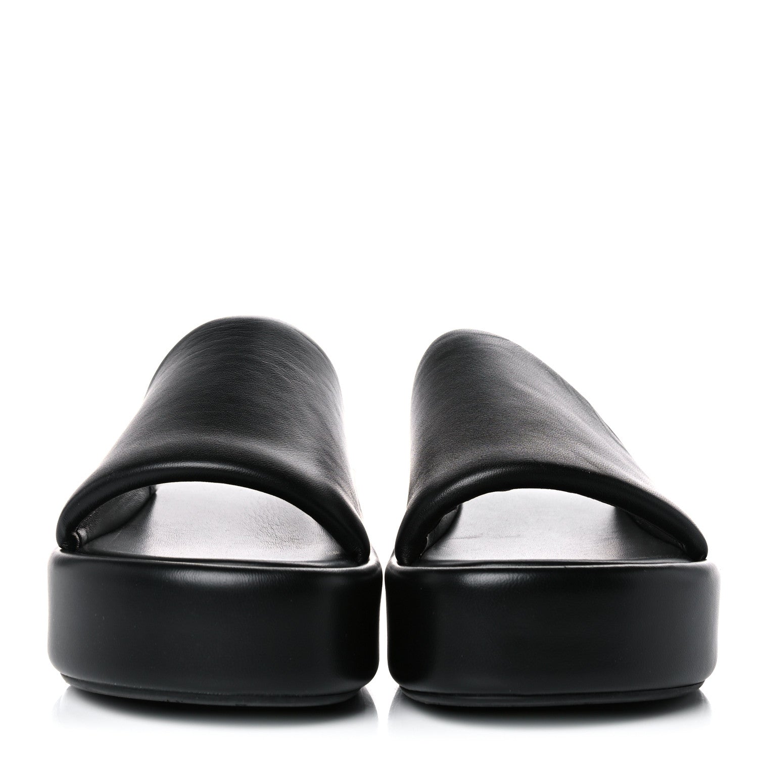 Balenciaga Smooth Nappa Logo Rise Platform Sandals 38 Black White 2 of 10