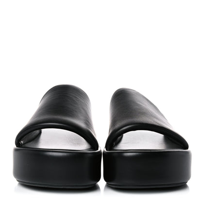 Balenciaga Smooth Nappa Logo Rise Platform Sandals 38 Black White 2 of 10