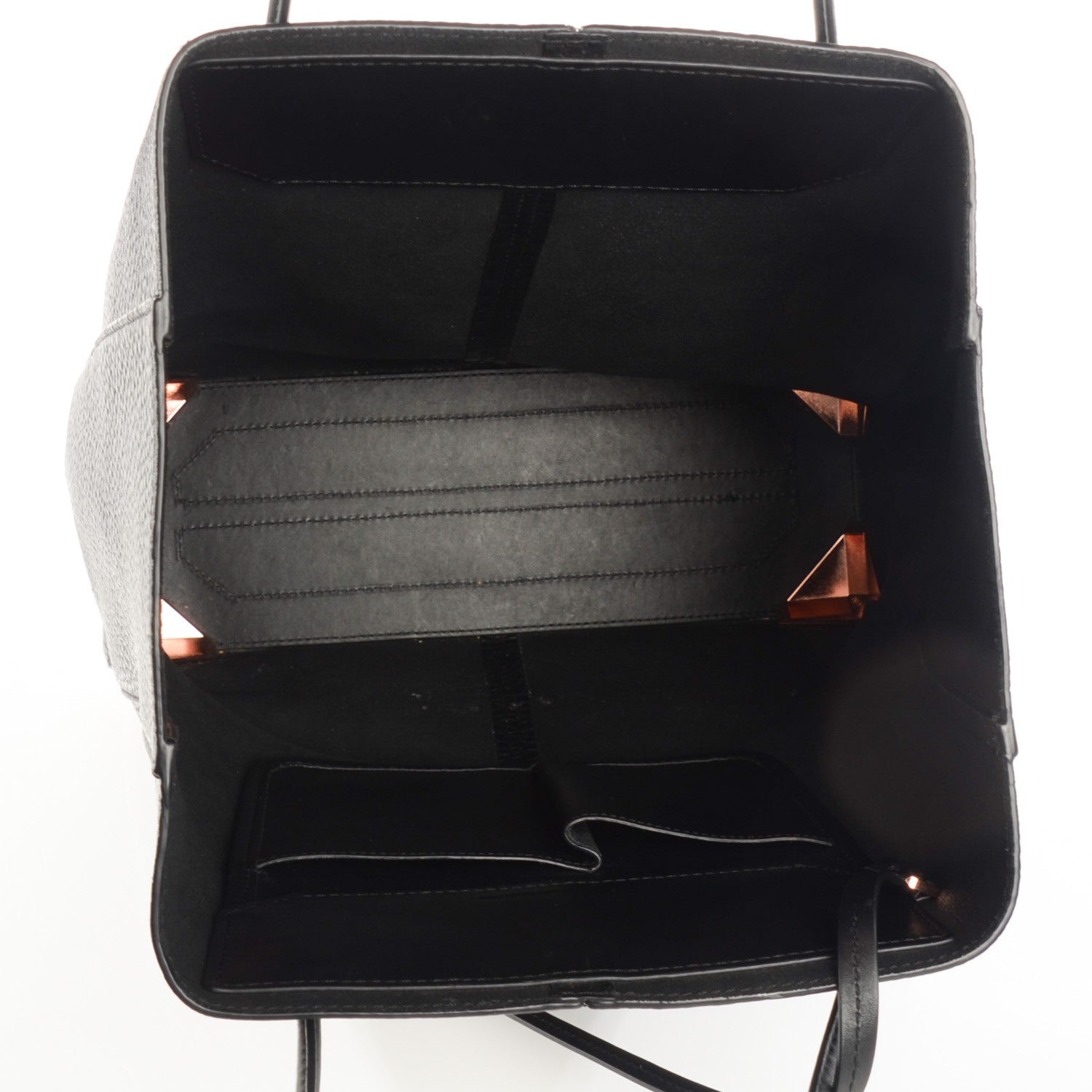 Alexander Wang Pebbled Calfskin Prisma Skeletal Tote Black Rose Gold Hardware 6 of 9
