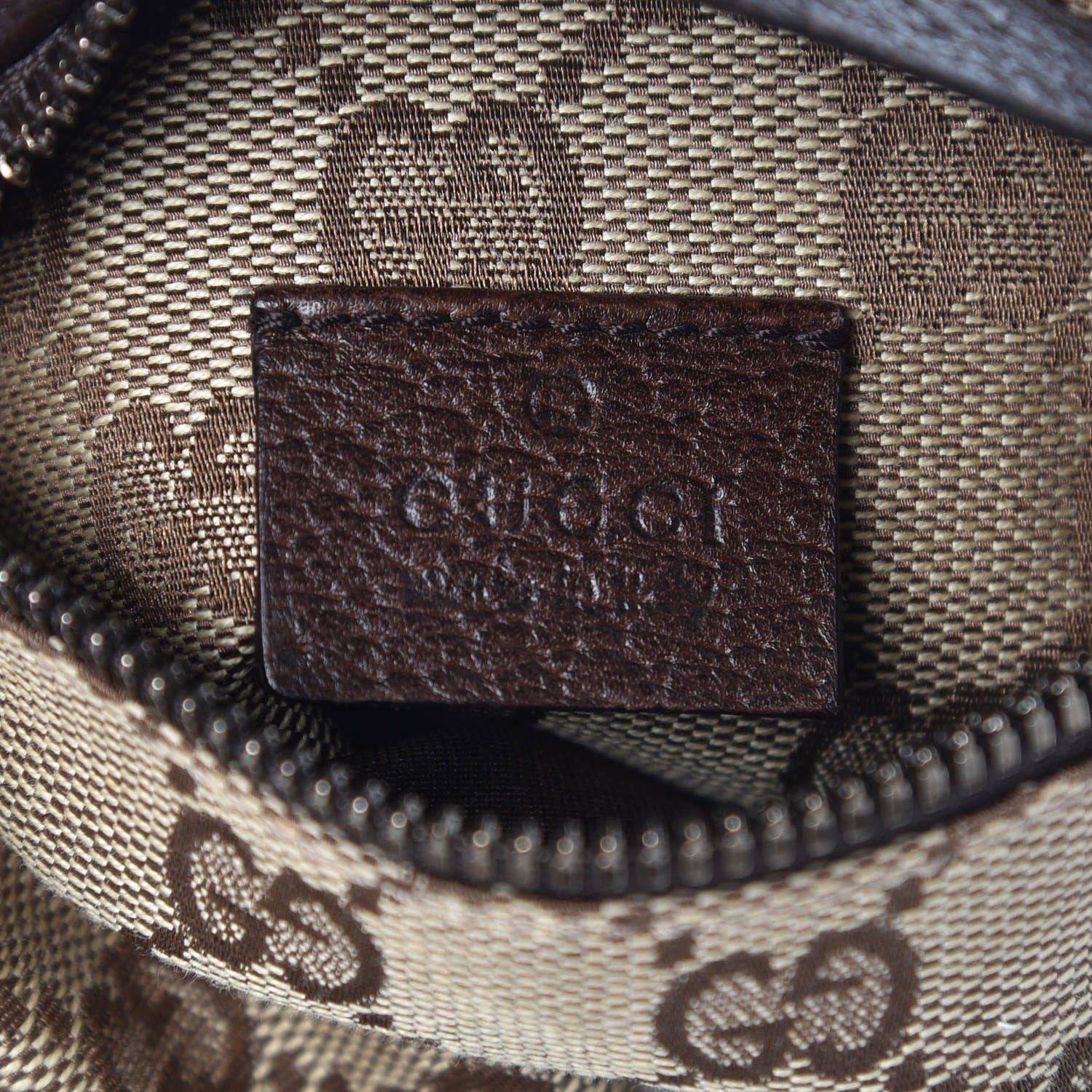 Gucci GG Monogram Double Pocket Belt Bag Dark Brown 6 of 6