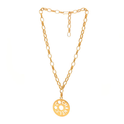 Chanel Coco Chanel Logo Necklace Gold 3 of 4