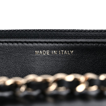 Chanel Lambskin Quilted Trendy CC Wallet On Chain WOC Black 6 of 10