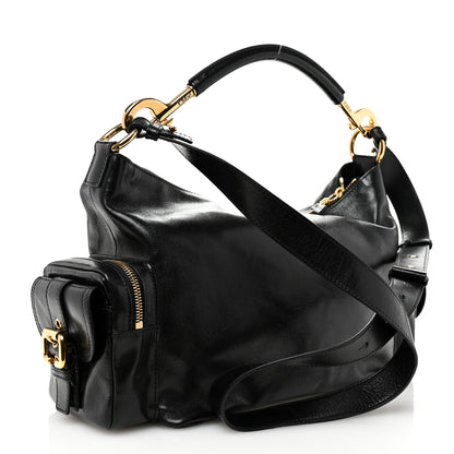 Chloe Shiny Calfskin Medium Double Carry Camera Bag Black 3 of 10