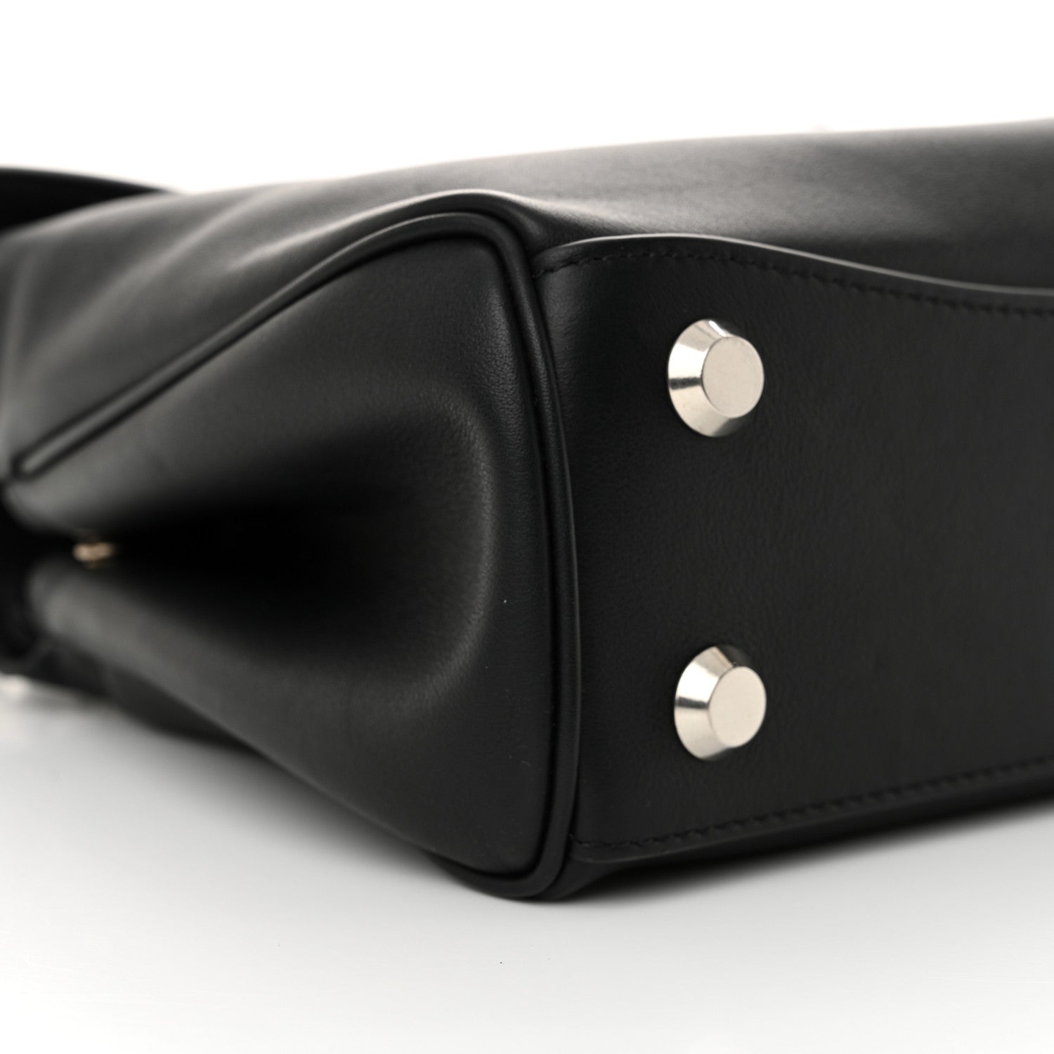 Balenciaga Natural Smooth Calfskin Mini Rodeo Top Handle Handbag Black 8 of 9