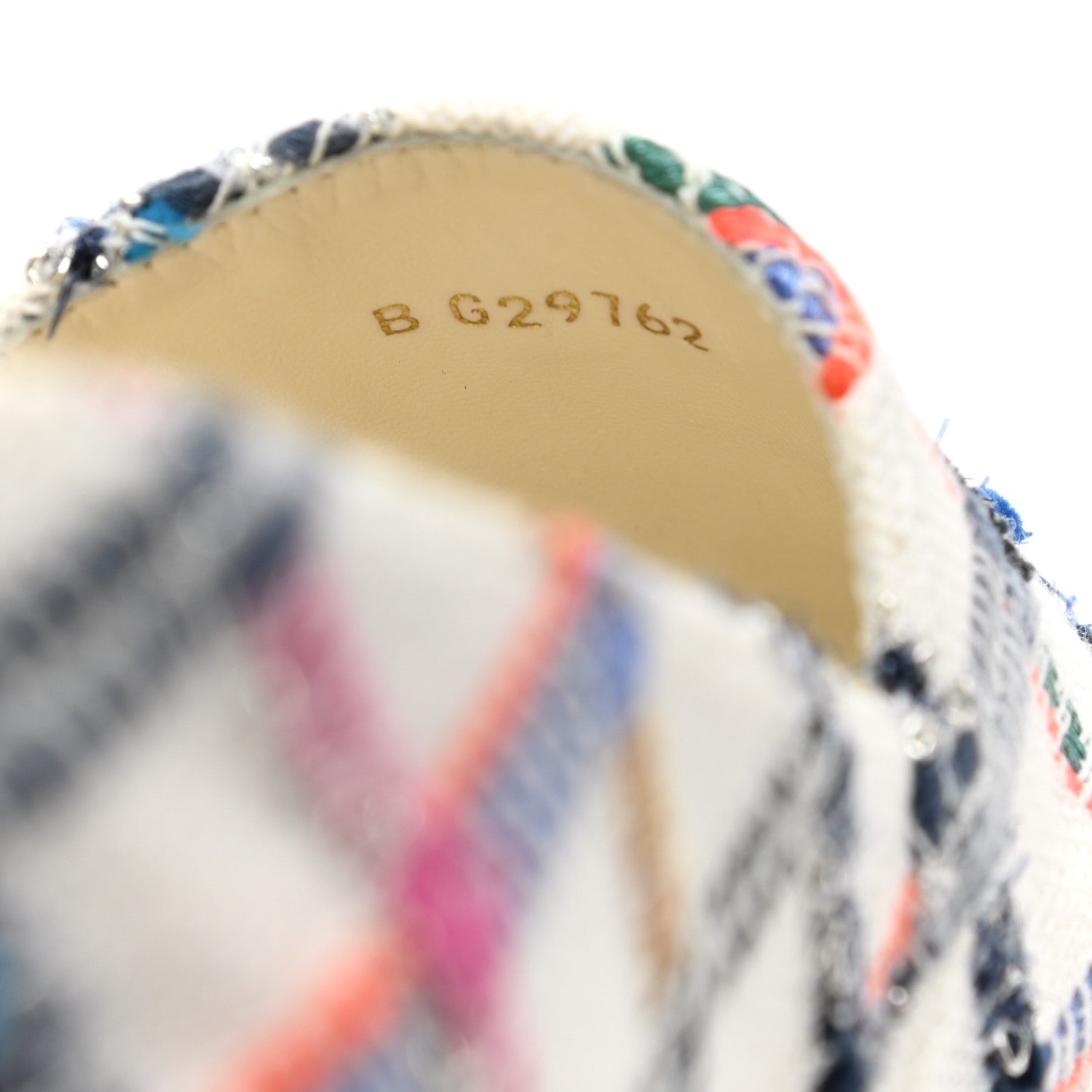 Chanel Tweed Grosgrain CC Espadrilles 40 White Blue Pink Green Black 9 of 10