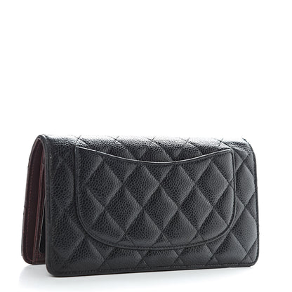 Chanel Caviar Quilted Yen Wallet Black 3 of 10
